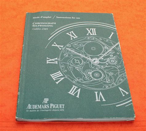 audemars piguet royal oak chronograph instruction manual